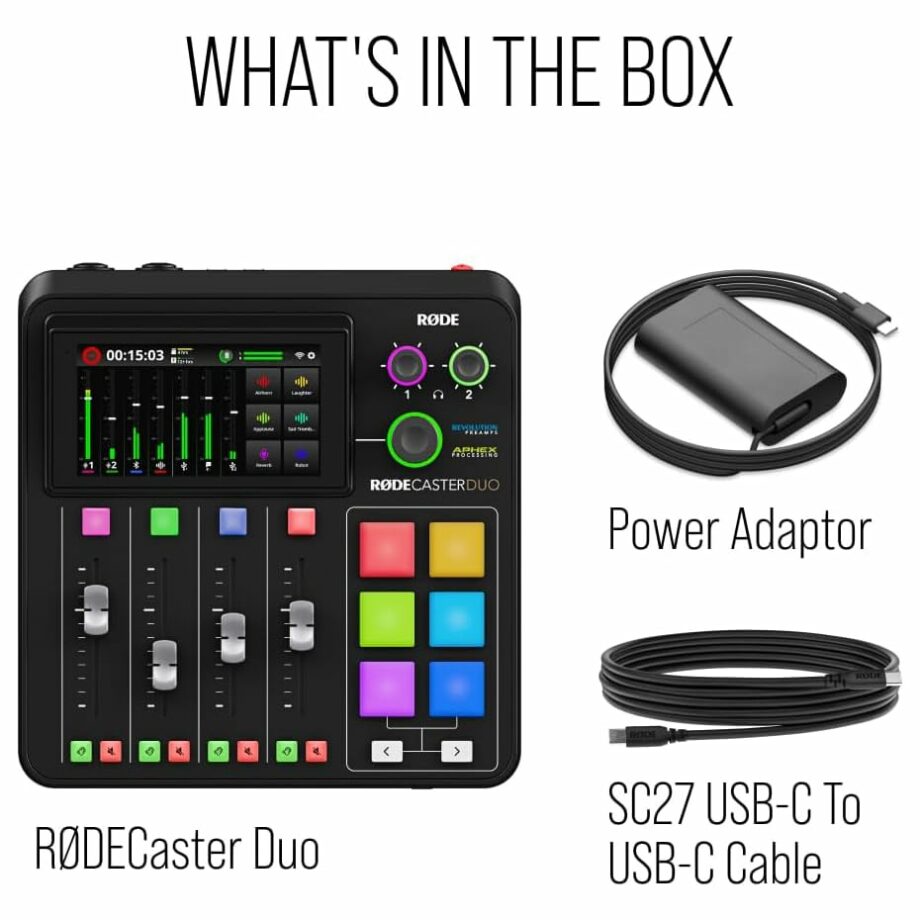 Rode RØDECaster Duo All-in-One Production Solution for Podcasting, Streaming, Music Production and Content Creation (Pre-Order)