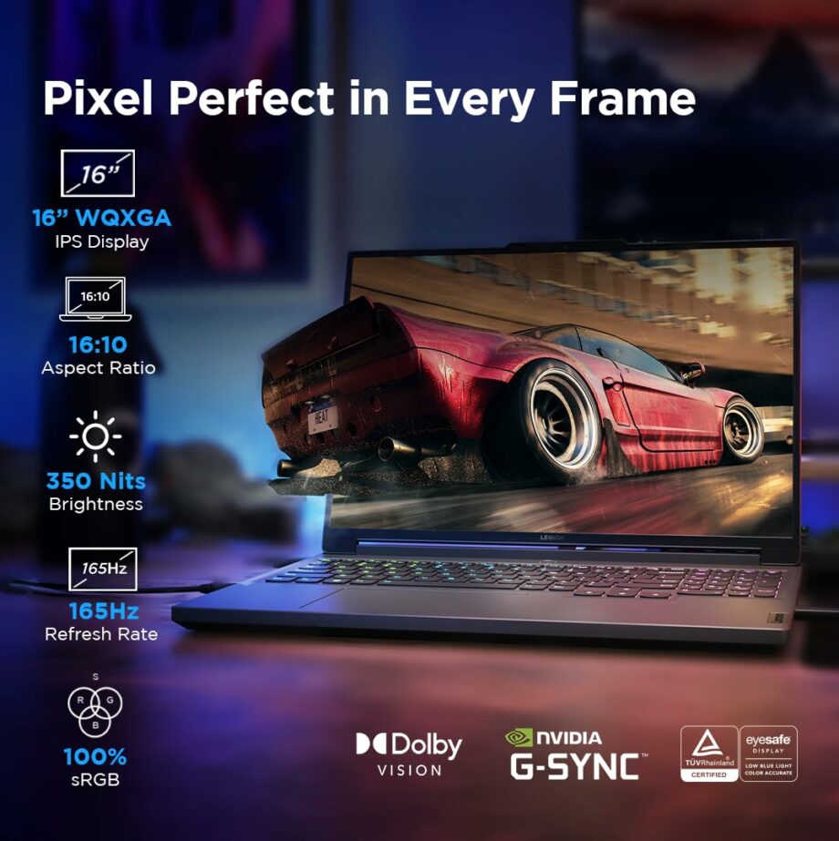 Lenovo Legion 5 Intel Core i7-14650HX 16" WQXGA GeForce RTX 4050 6GB IPS 165Hz Display & 1TB SSD Gaming Laptop