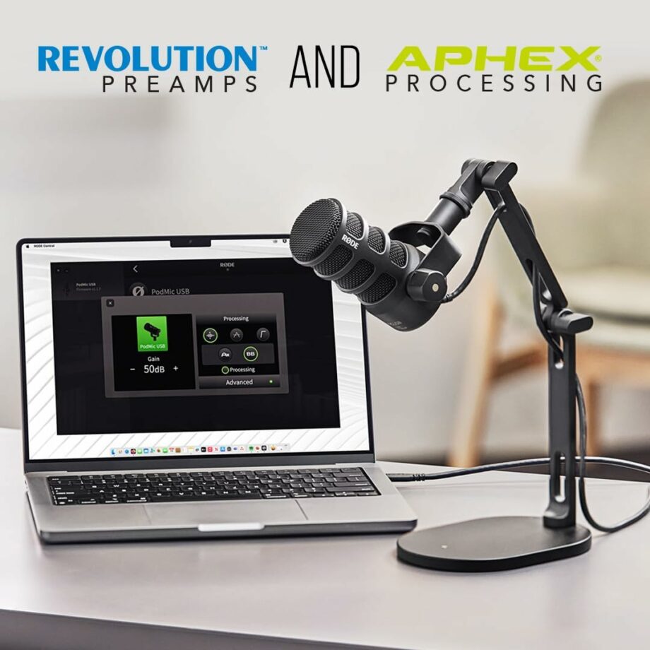 Rode PodMic USB Versatile Dynamic Broadcast Microphone With XLR and USB Connectivity - Black