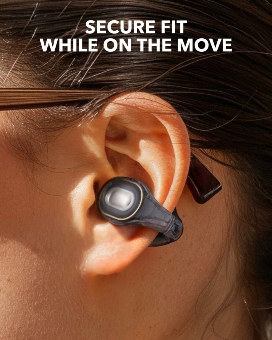 Anker Soundcore C30i Clip-On Open-Ear Lightweight Earbuds - Black