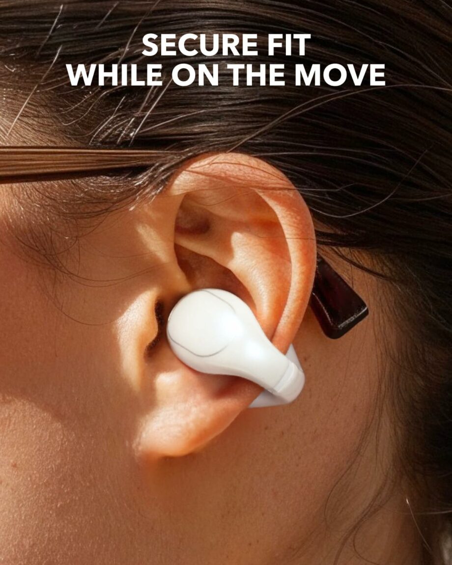 Anker Soundcore C30i Clip-On Open-Ear Lightweight Earbuds - White