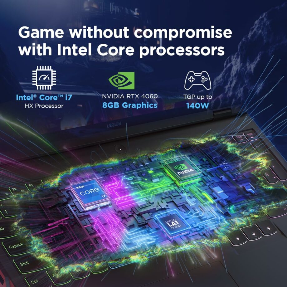 Lenovo Legion 5 PRO Intel Core i7-14650HX WQXGA IPS 2.5K 500Nits 240Hz GeForce RTX 4060 8GB & 1TB SSD Gaming Laptop