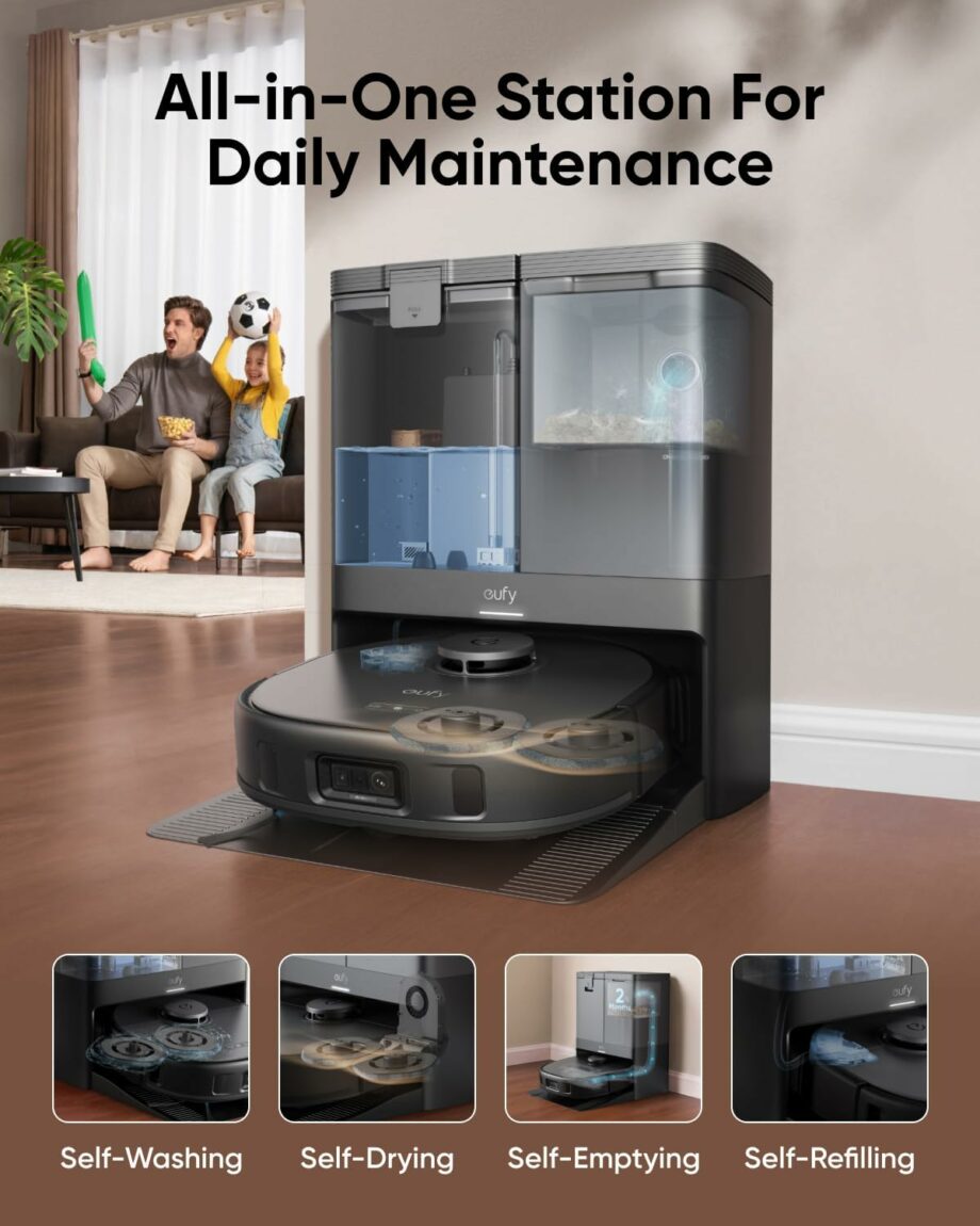 Anker Eufy X10 Pro Omni Robot Vacuum and Dual Mops with 8,000 Pa Suction