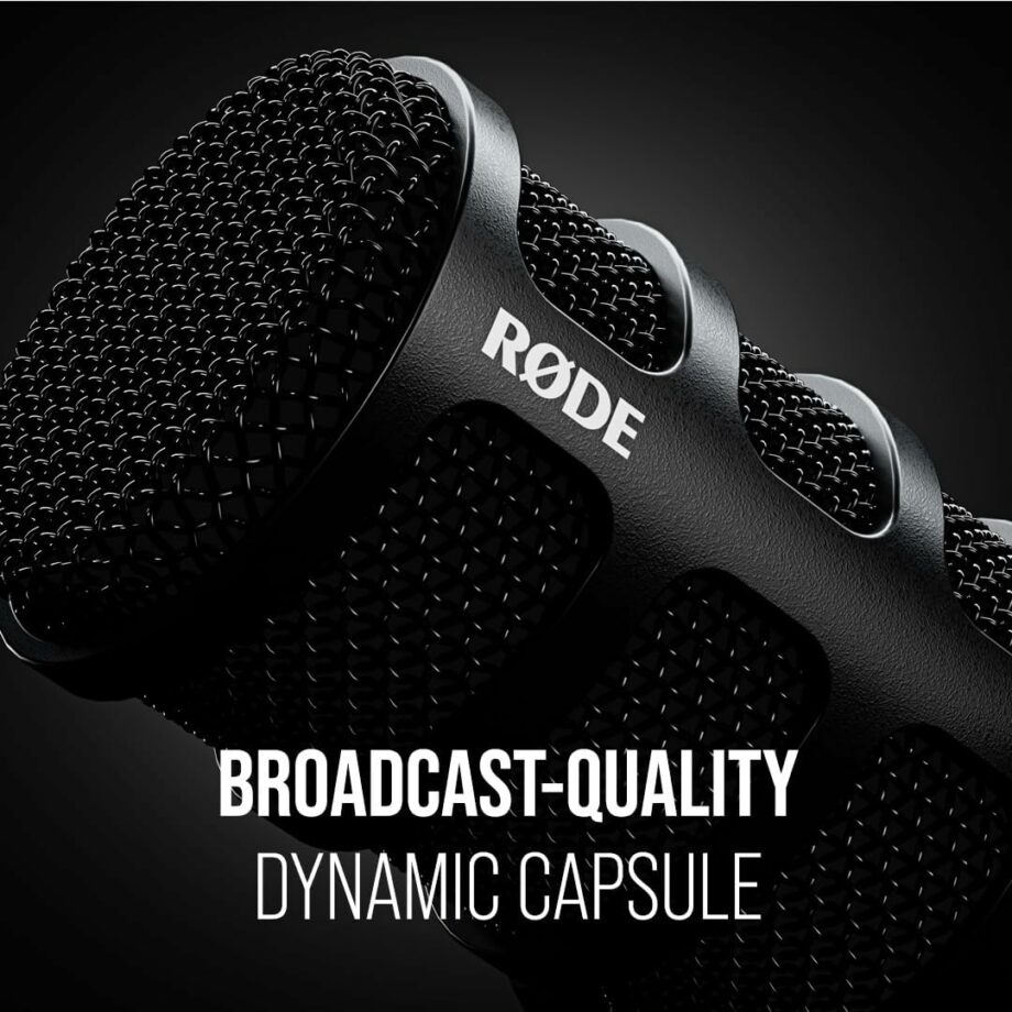 Rode PodMic USB Versatile Dynamic Broadcast Microphone With XLR and USB Connectivity - Black