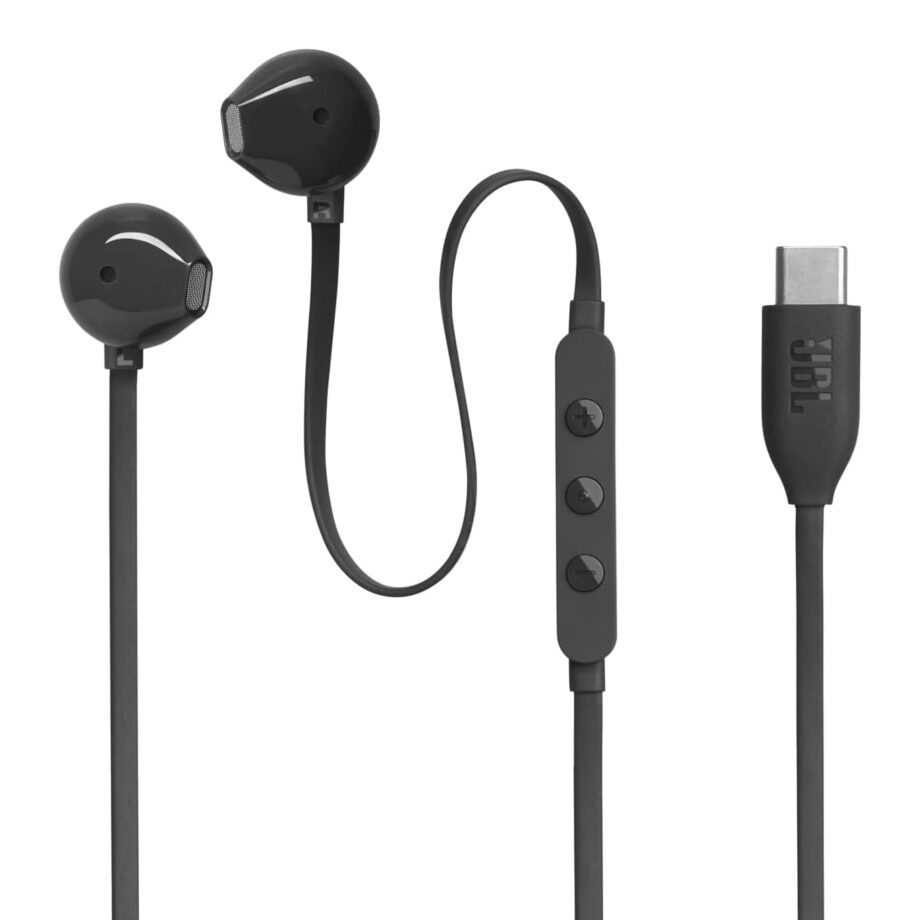 JBL Tune 305C Type C Wired Hi-Res In-Ear Earbuds with Mic - Black