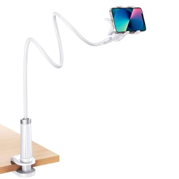 UGREEN Gooseneck Clip 90cm Flexible Lazy Long Arm Phone Holder  - White