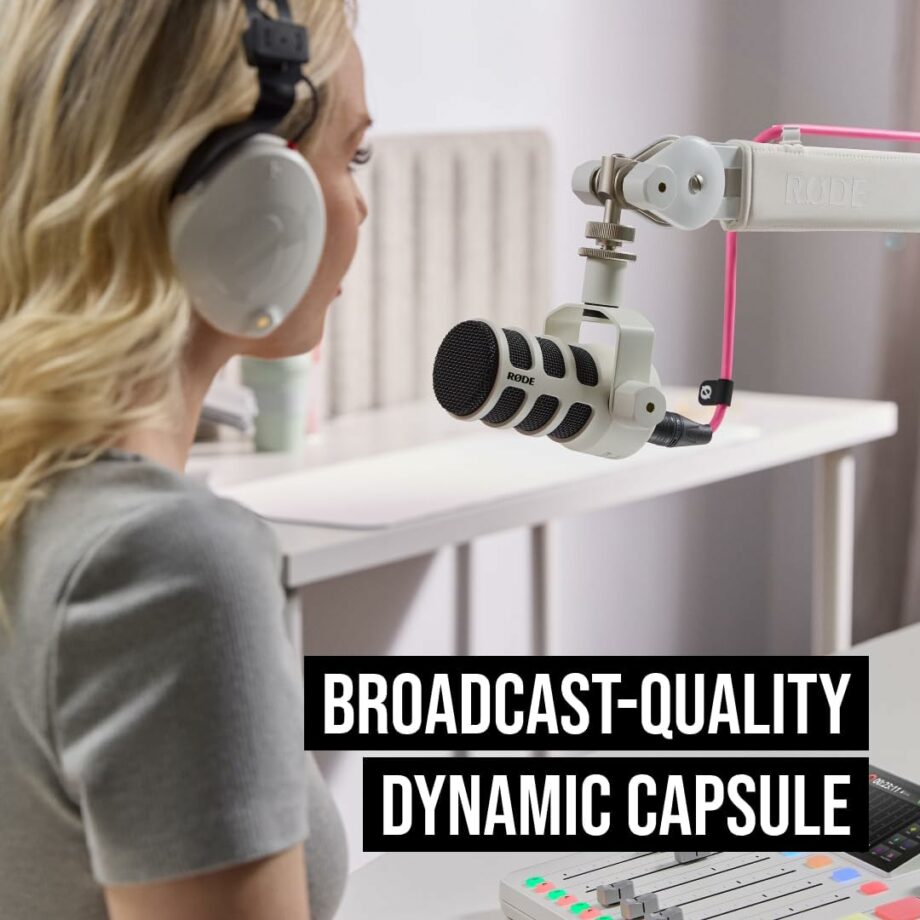 Rode PodMic USB Versatile Dynamic Broadcast Microphone With XLR and USB Connectivity - White (Pre-Order)