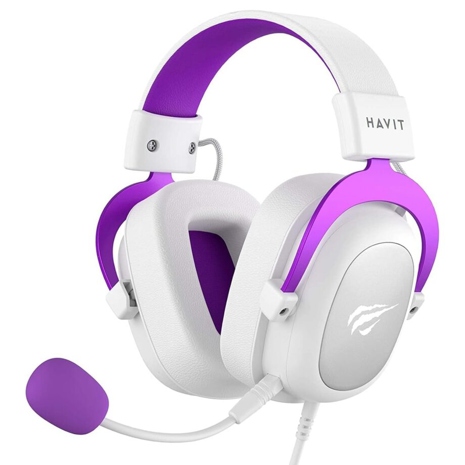 Havit H2002D Multi-Platform Gaming Headset - White Purple