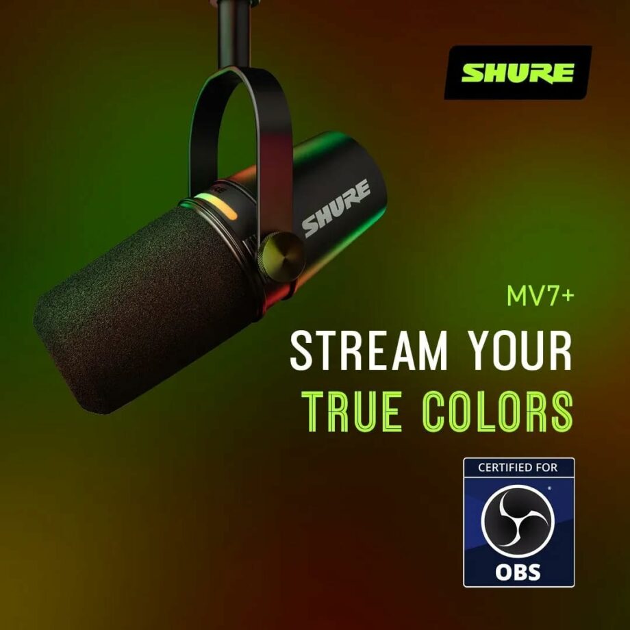 Shure MV7+ Podcast Dynamic OBS Certified Microphone (Pre-Order)