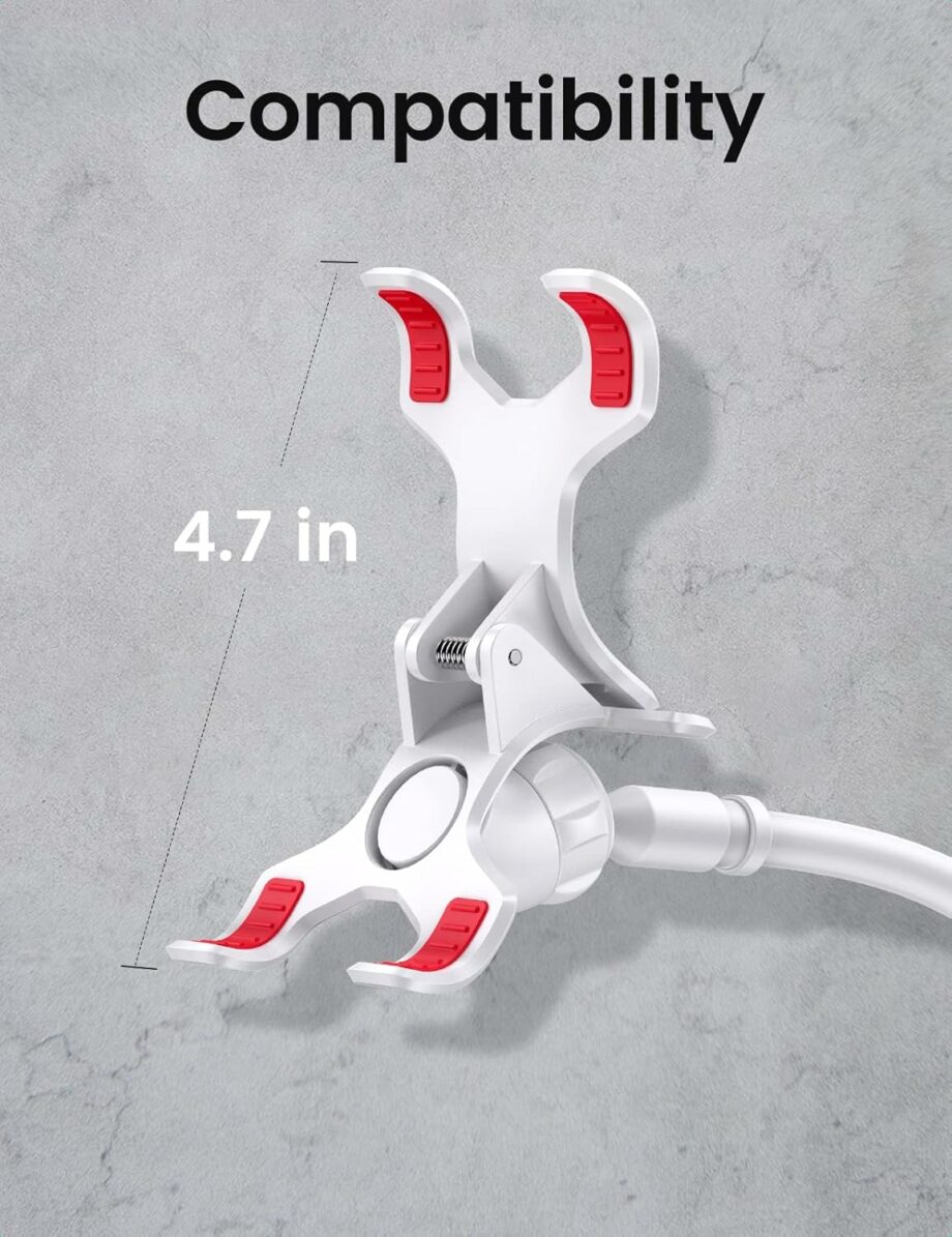 UGREEN Gooseneck Clip 90cm Flexible Lazy Long Arm Phone Holder  - White