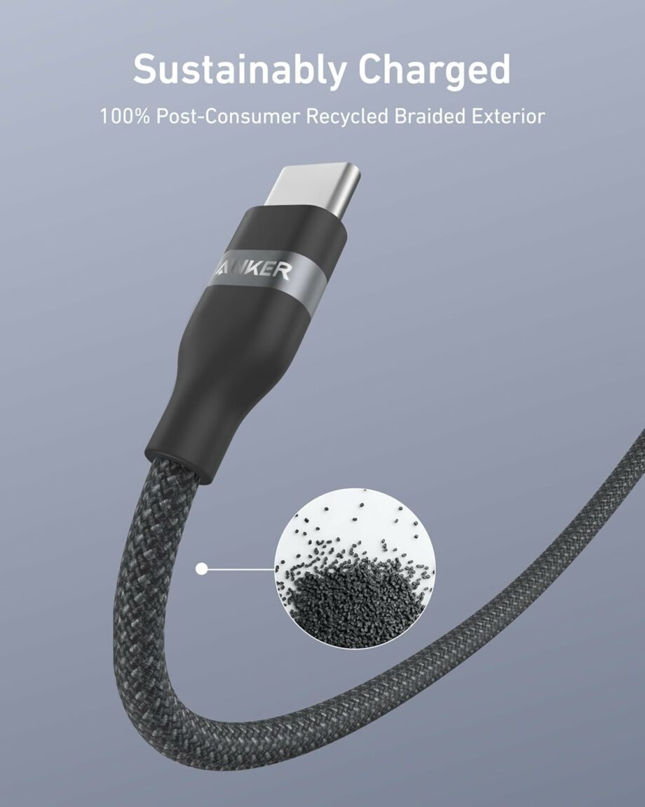 Anker Nano 240W Braided  USB C to USB C Cable 0.9M - Black