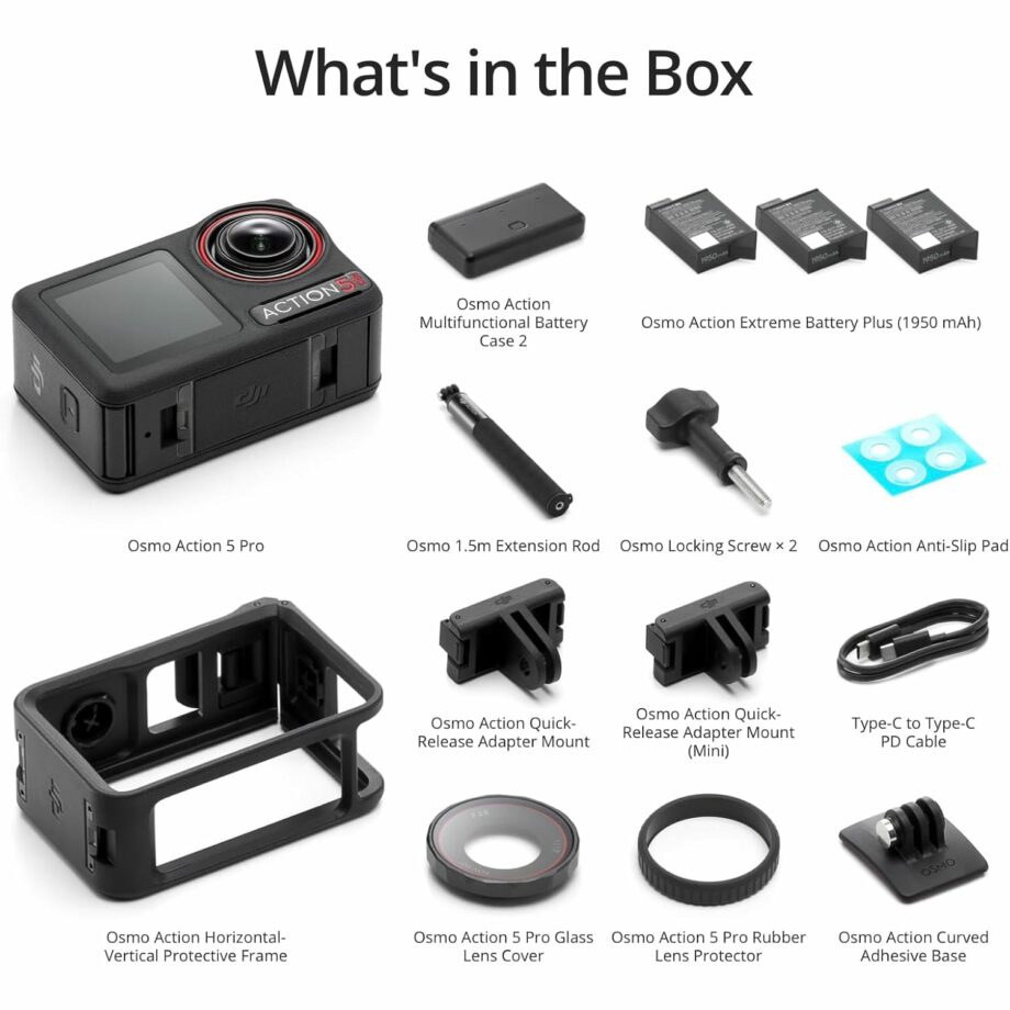 DJI Osmo Action 5 Pro 4K/120fps Waterproof Action Camera - Adventure Combo