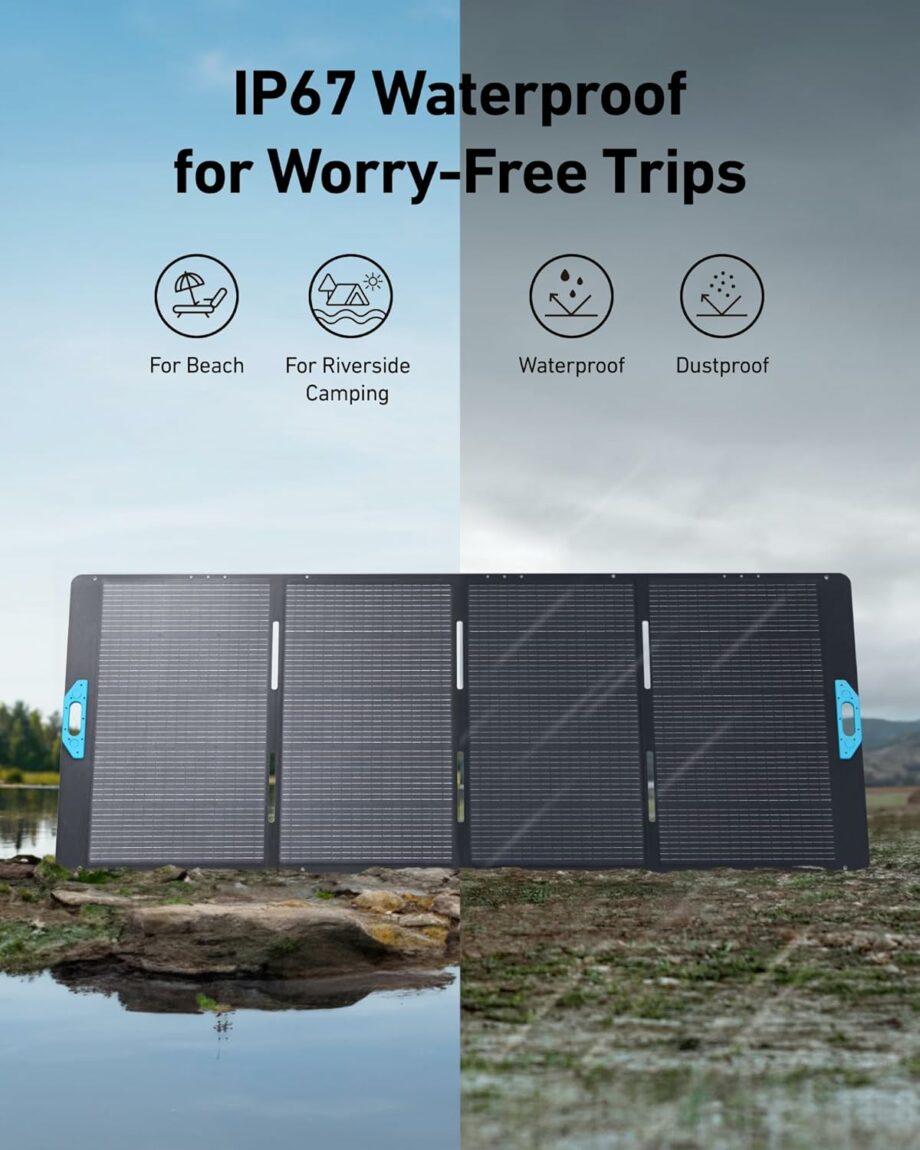 Anker Solix PS400 IP67 Waterproof 400W Foldable Solar Panel