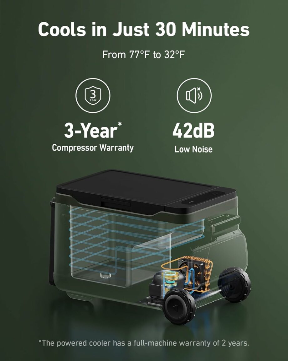 Anker EverFrost 40 Powered Cooler 43L Portable Refrigerator with 299Wh Battery