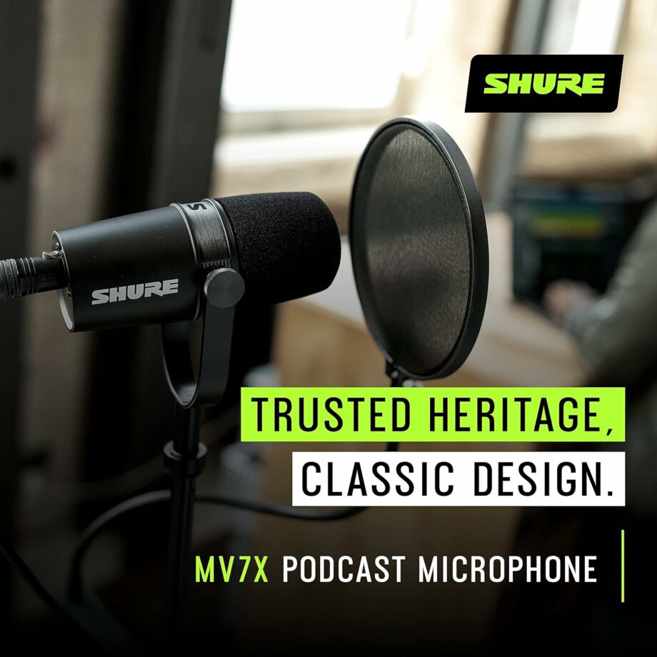 Shure MV7X Pro Quality Dynamic XLR Mic Microphone (Pre-Order)