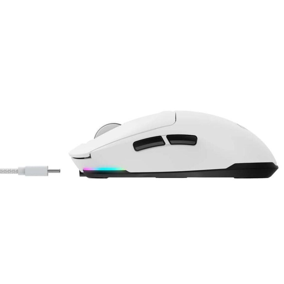 Havit MS969 Wireless 2.4Ghz and Bluetooth Rechargeable Gaming Mouse - White