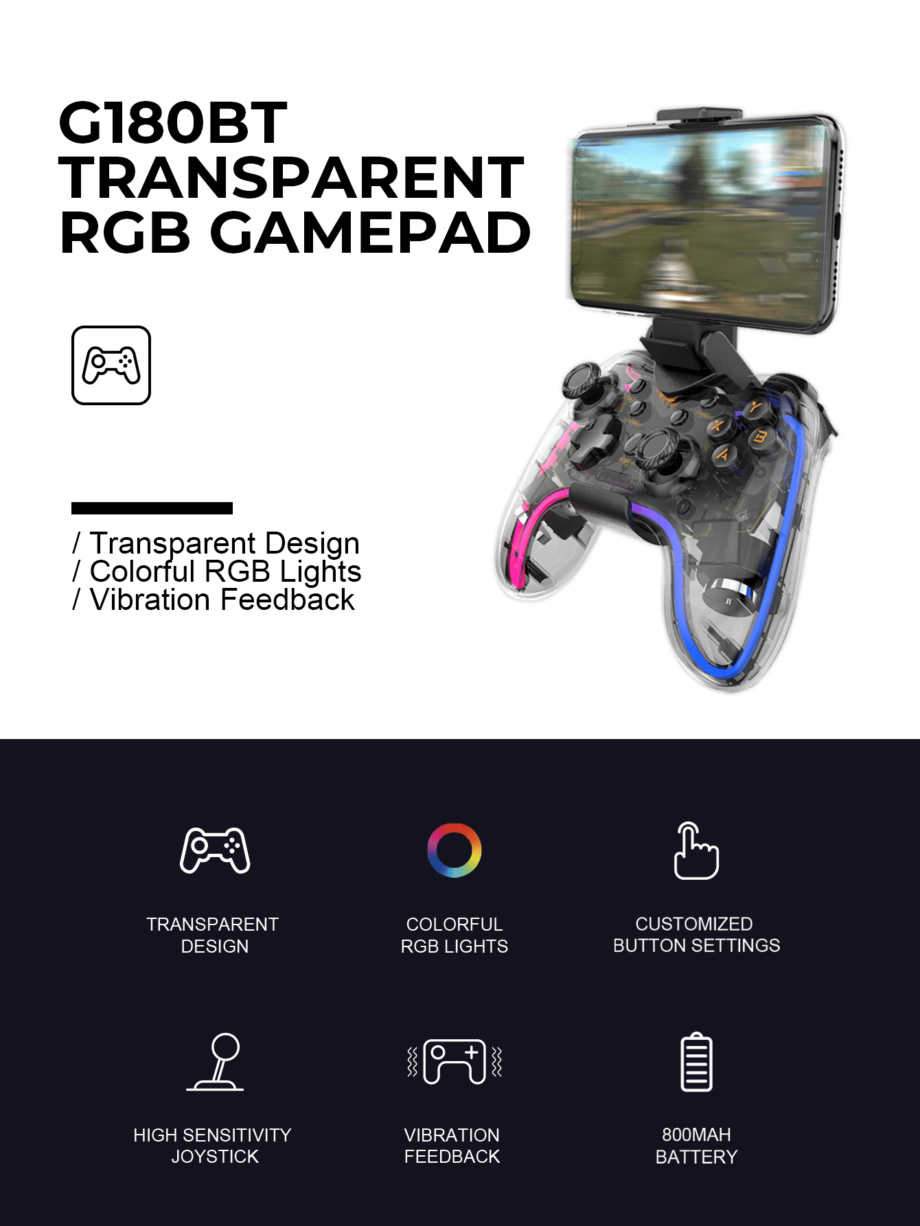 Havit G180BT High-Precision Wired RGB Game Pad