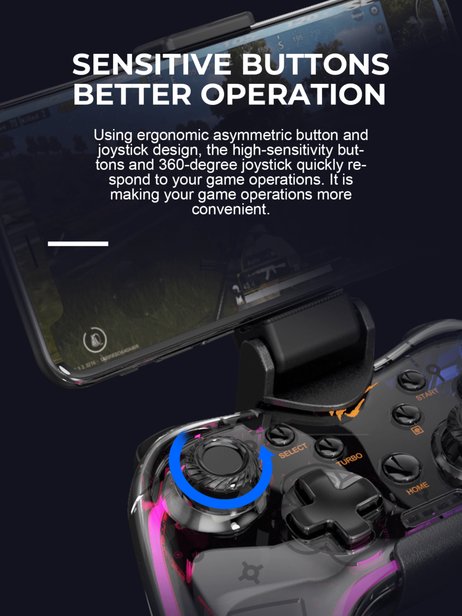 Havit G180BT High-Precision Wired RGB Game Pad