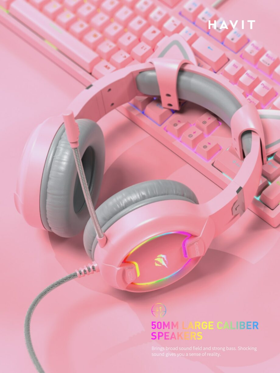 Havit H2233D Gaming Headset - Pink