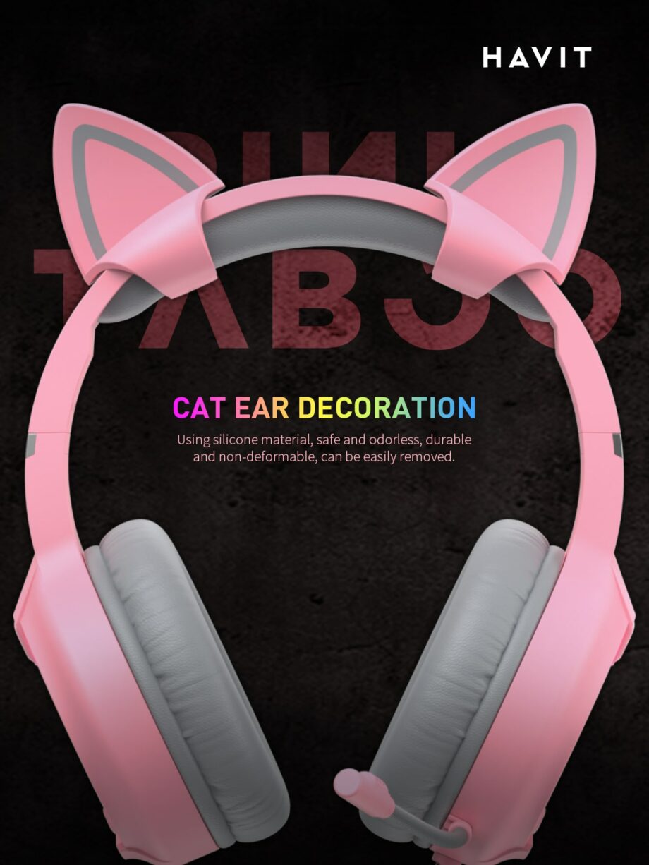 Havit H2233D Gaming Headset - Pink