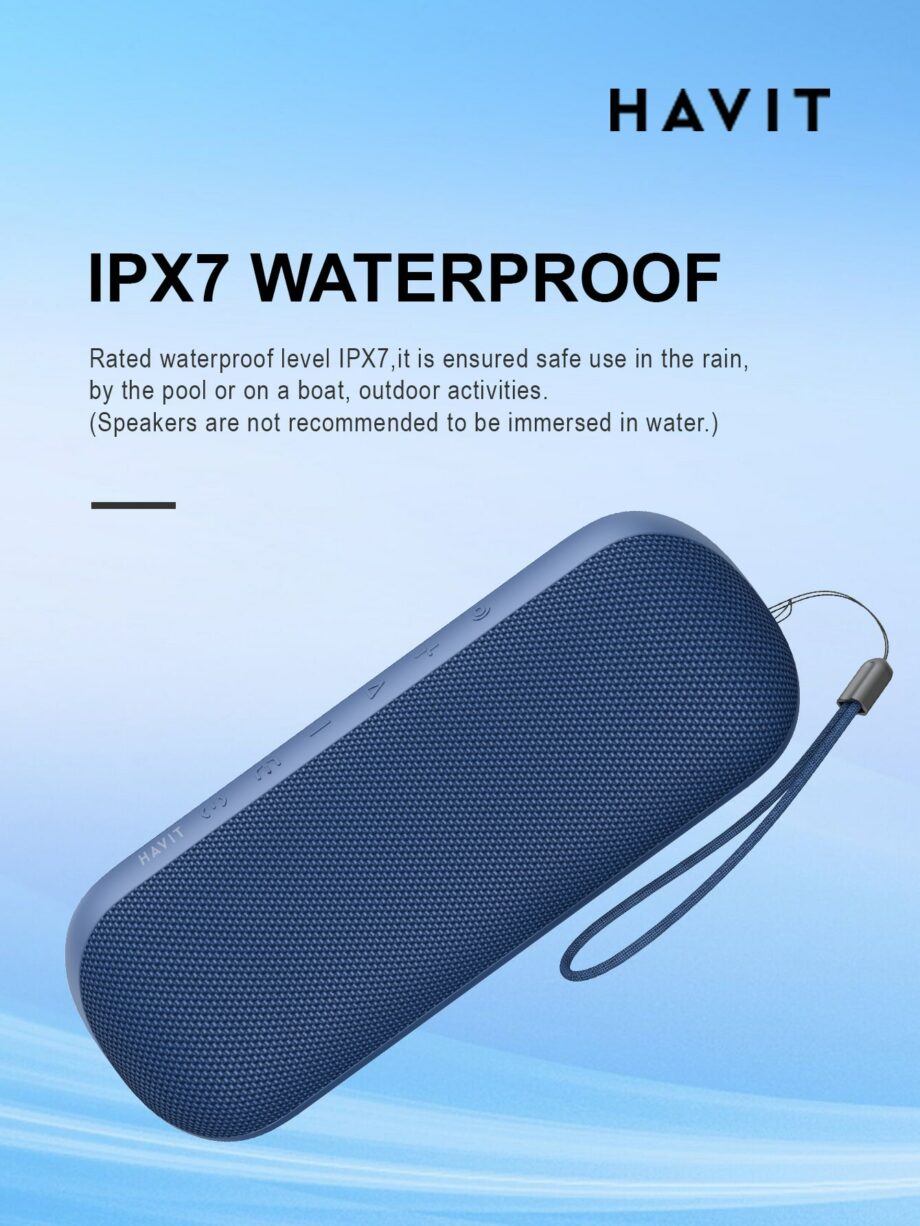 Havit M69 Dual Strong Bass IPX7 Waterproof Bluetooth Speaker - Black