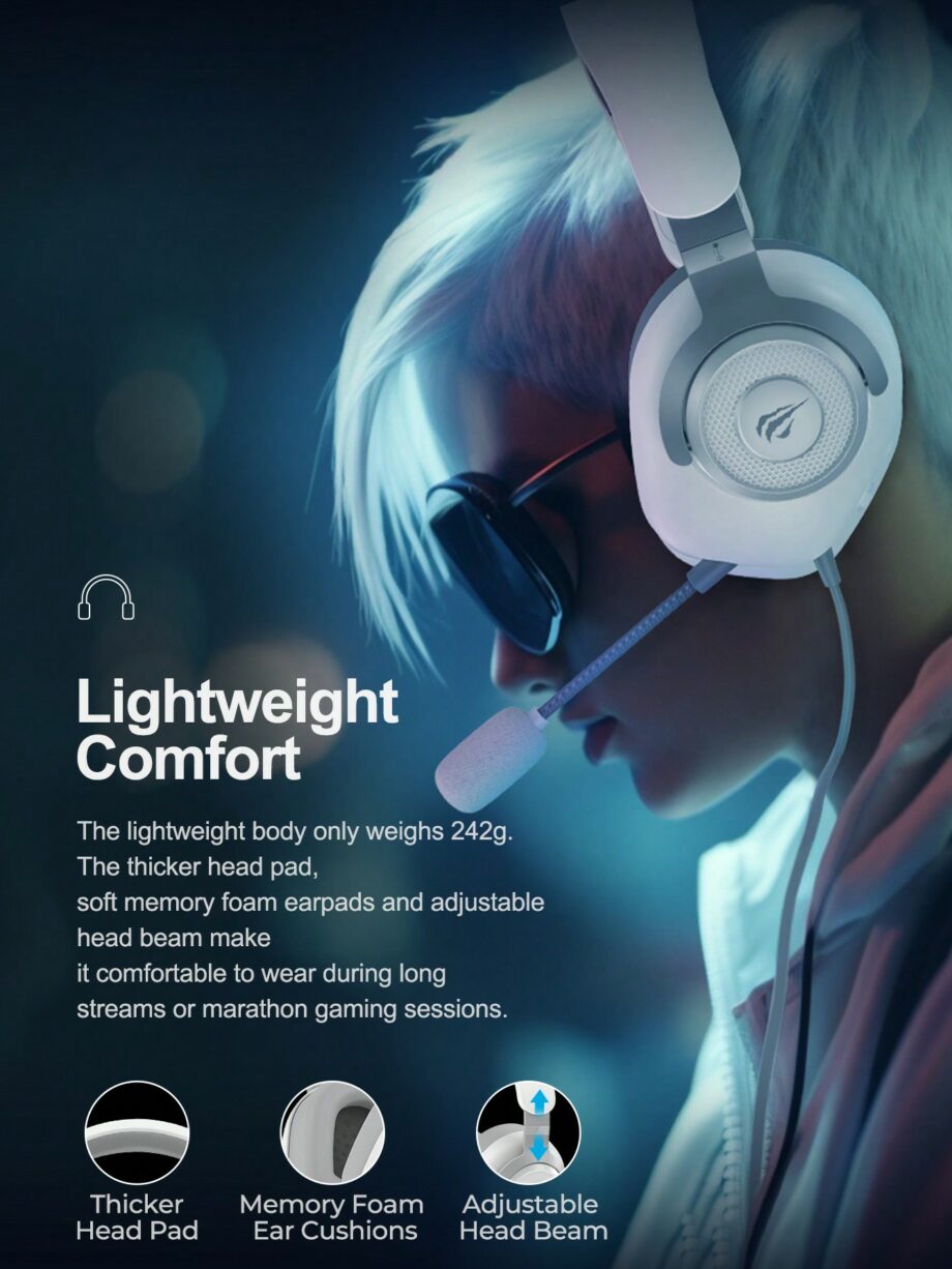 Havit H2230D Multi-Platform Wired Gaming Headset - Black
