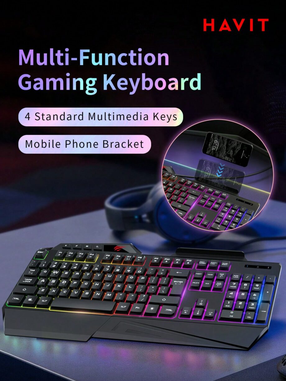 Havit KB488L Multi-Function Backlit Gaming keyboard