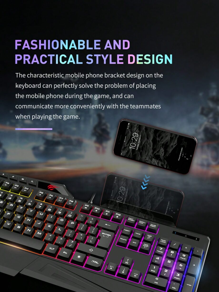 Havit KB488L Multi-Function Backlit Gaming keyboard
