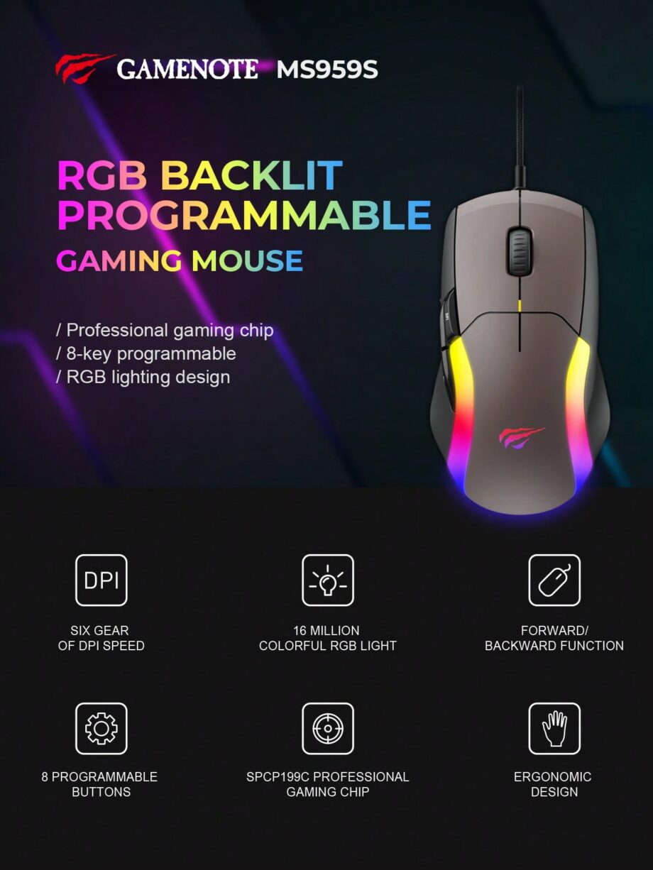 Havit MS959S RGB Wired Gaming Mouse