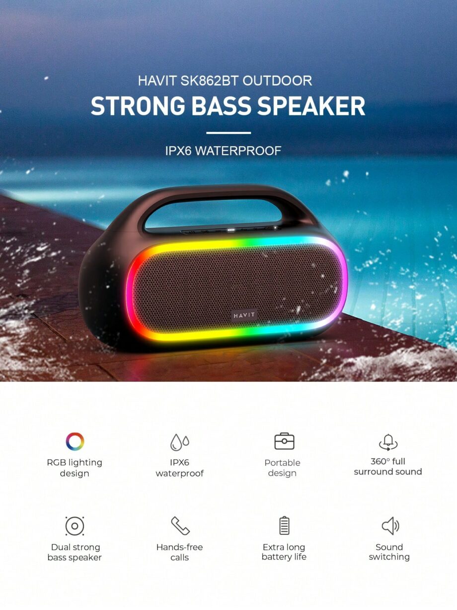 Havit SK862BT Portable Waterproof Wireless Speaker