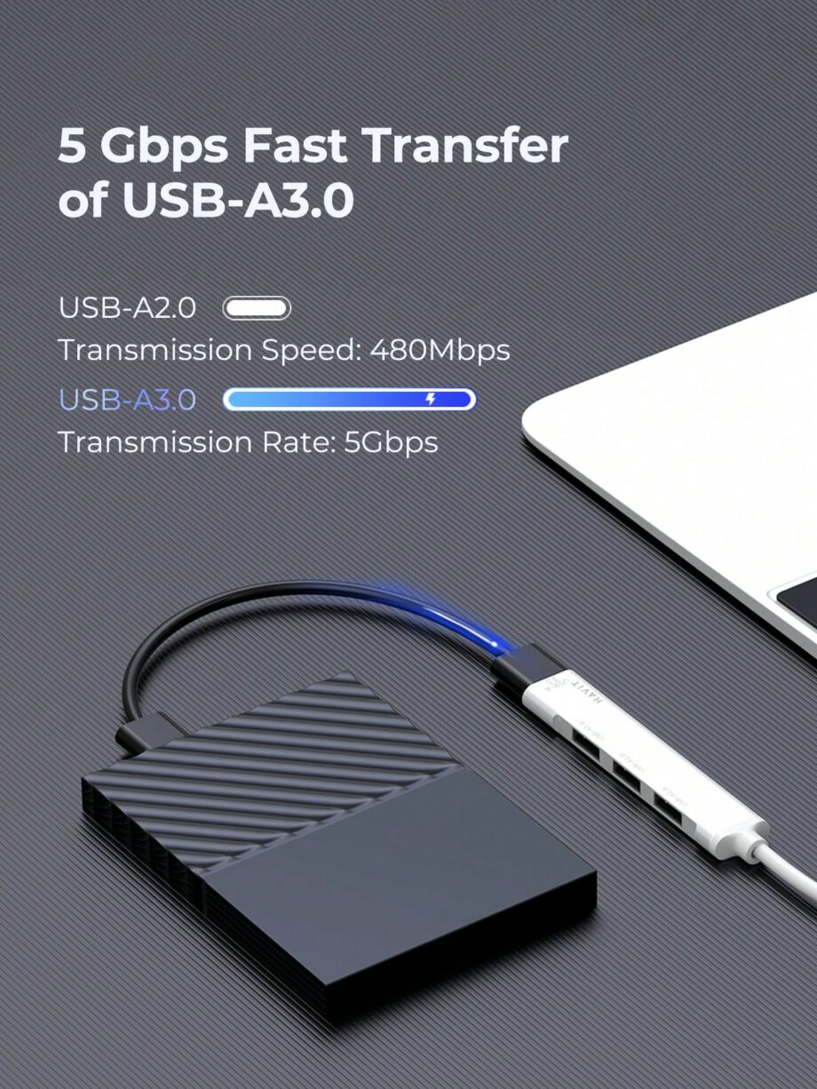 Havit USB C to 4-Port USB Slim Hub