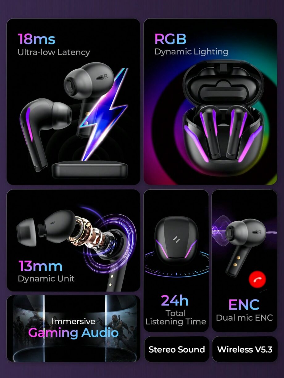 Havit TW970 Gaming Ultra-Low Latency True wireless Earbuds