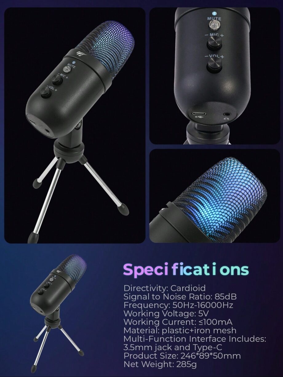 Havit GK51 RGB Live Recording Microphone