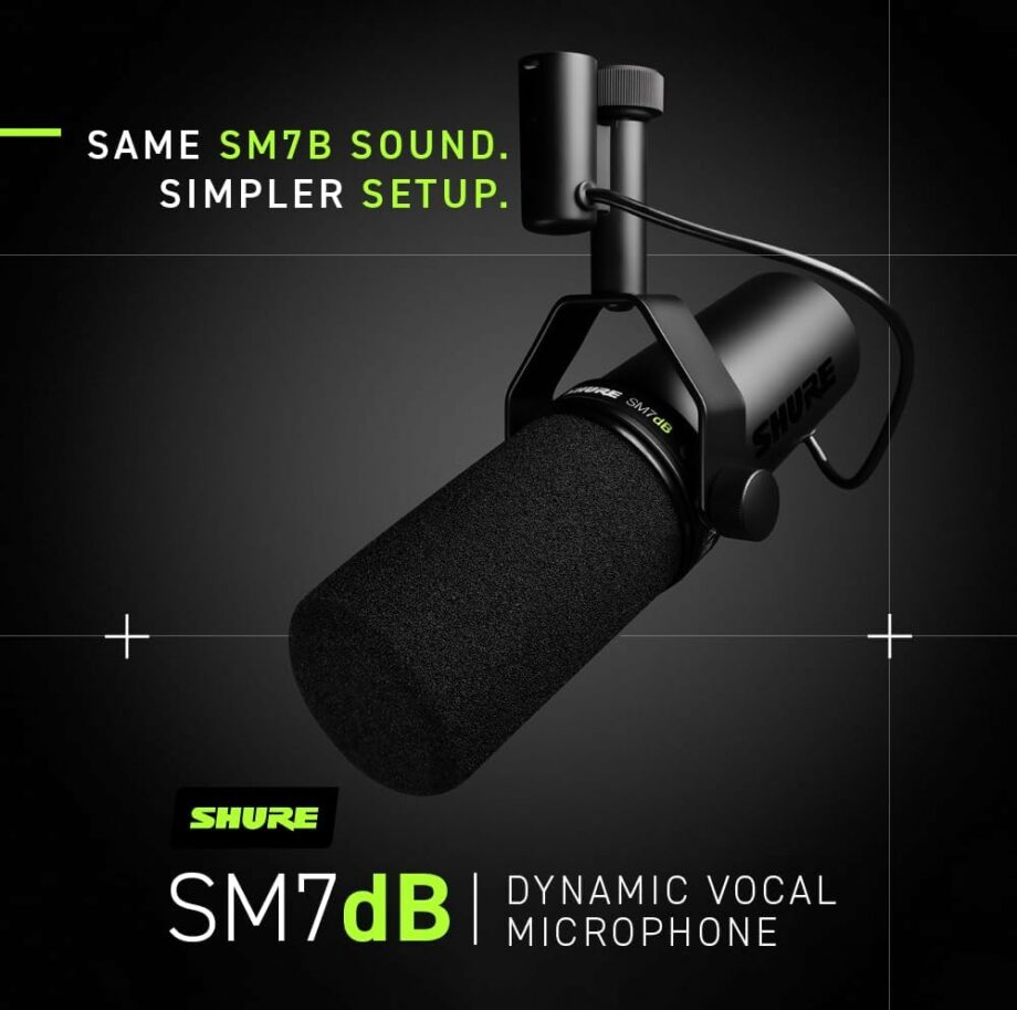 Shure SM7dB Dynamic Vocal Microphone with Built-in Preamp (Pre-Order)