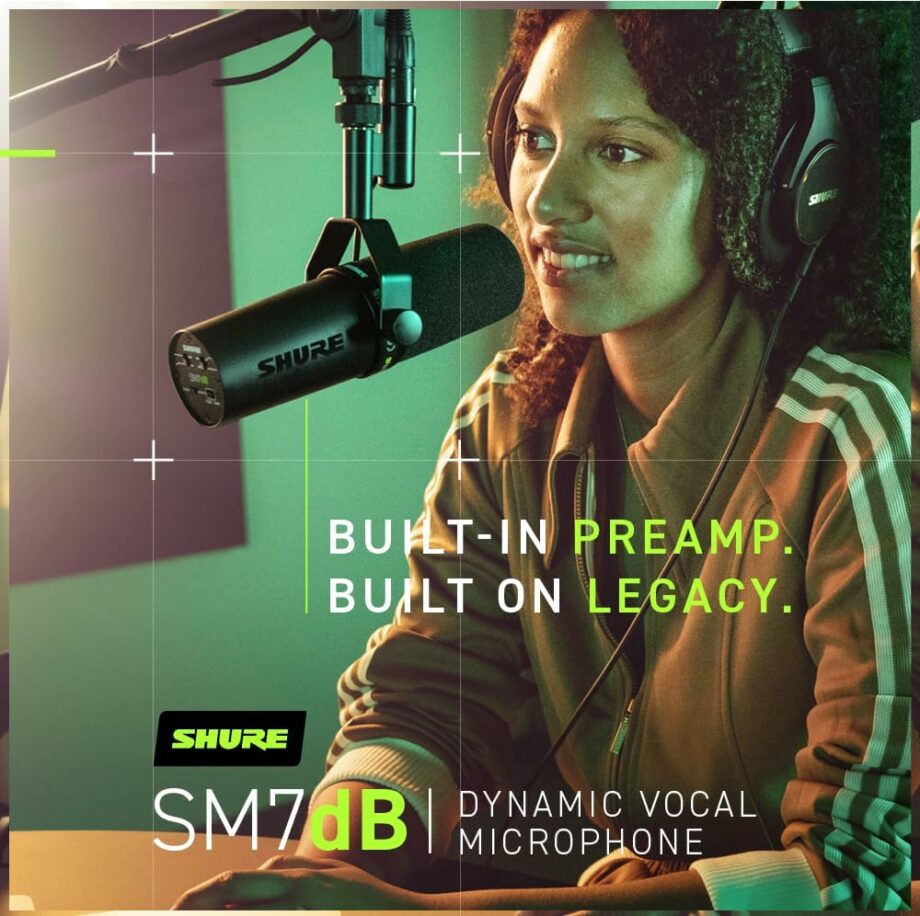 Shure SM7dB Dynamic Vocal Microphone with Built-in Preamp (Pre-Order)