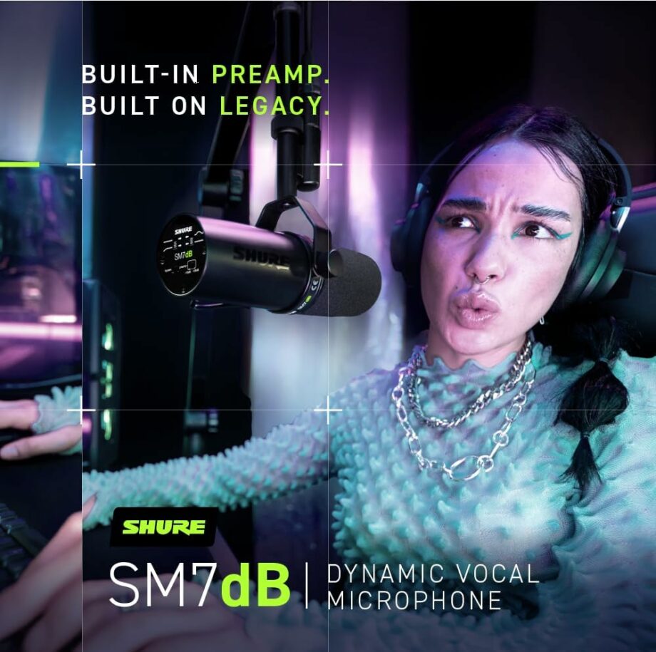 Shure SM7dB Dynamic Vocal Microphone with Built-in Preamp (Pre-Order)