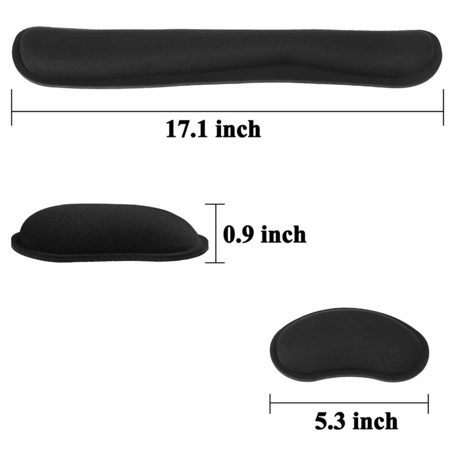 Ergonomic Comfortable Memory Foam Keyboard Wrist Rest & Mouse Pad