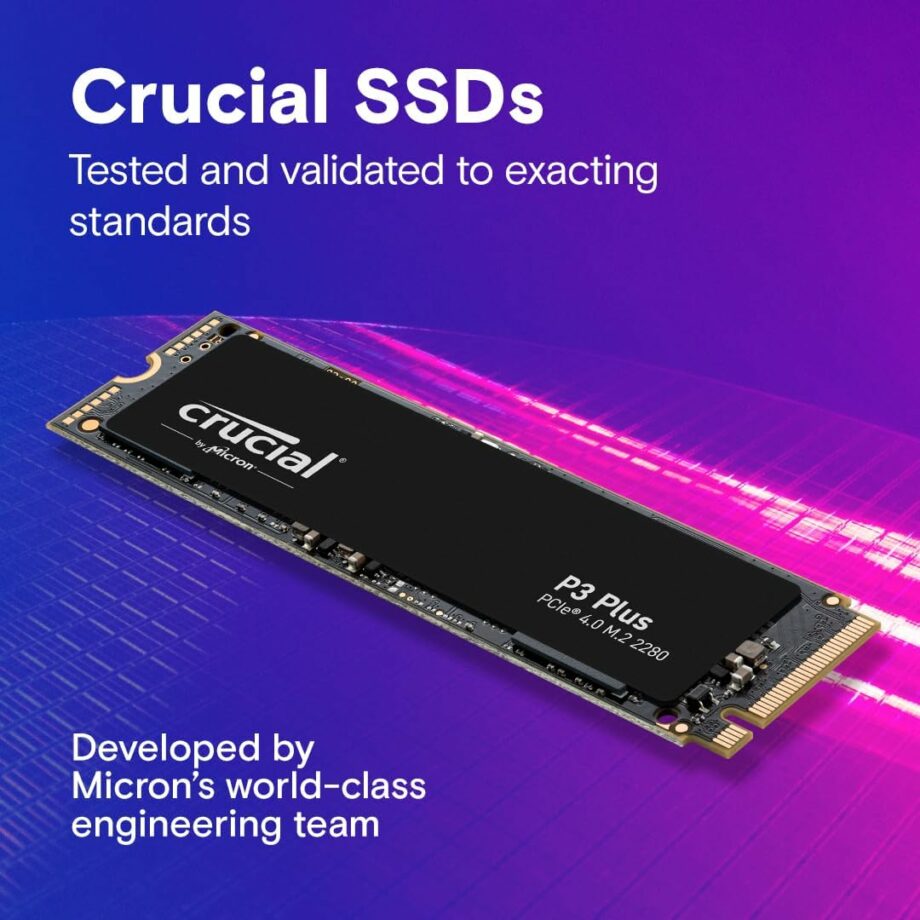 Crucial P3 Plus 1TB PCIe Gen4 5000MB/s 3D NAND NVMe M.2 SSD