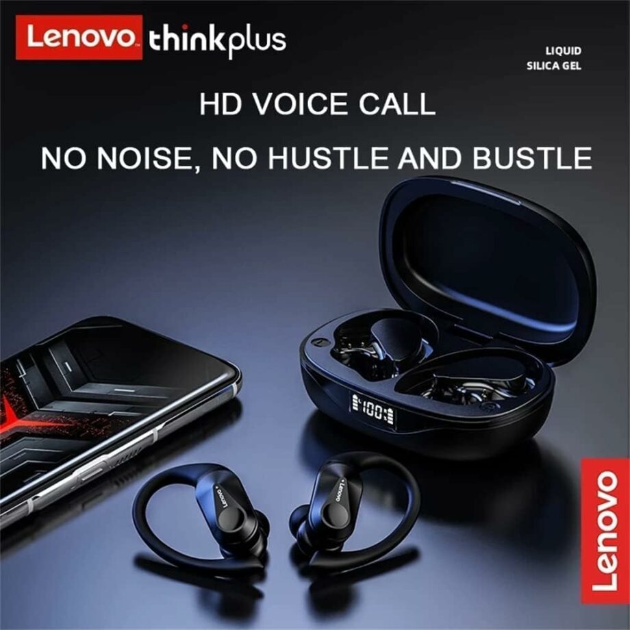 Lenovo LP75 True Wireless Bluetooth Sport Earbuds - Black