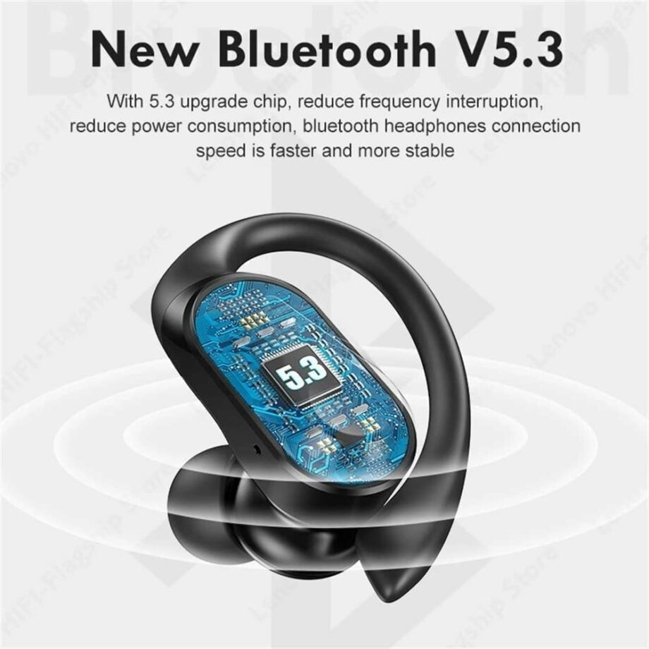 Lenovo LP75 True Wireless Bluetooth Sport Earbuds - Black