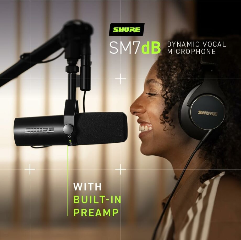 Shure SM7dB Dynamic Vocal Microphone with Built-in Preamp (Pre-Order)