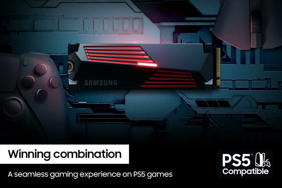 Samsung 990 Pro 4TB with Heatsink PCIe Gen 4 NVMe M.2 Internal SSD