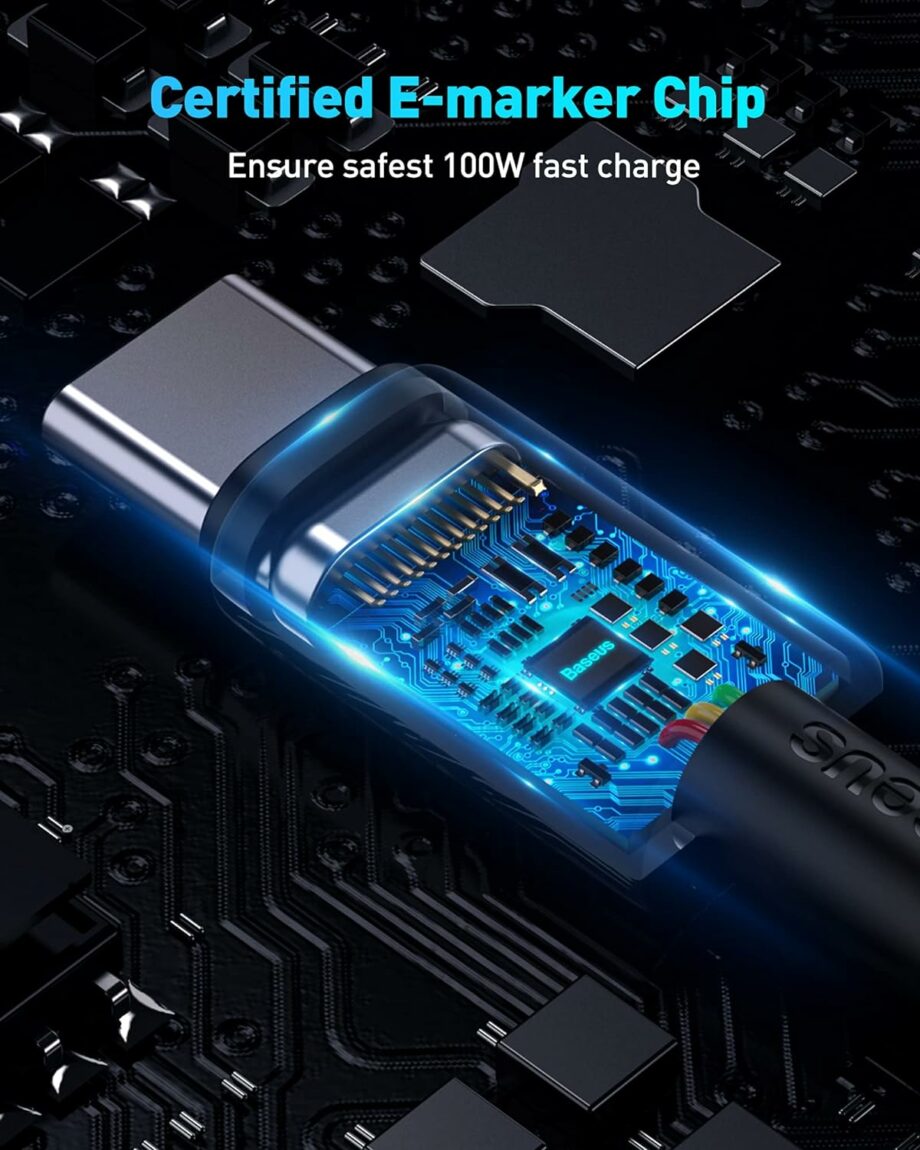 Baseus 100W Braided USB C to USB C Cable - 1M