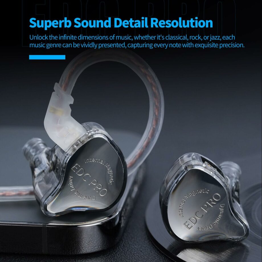KZ EDC PRO Dynamic Circle Wired IEM Earbuds - No Mic