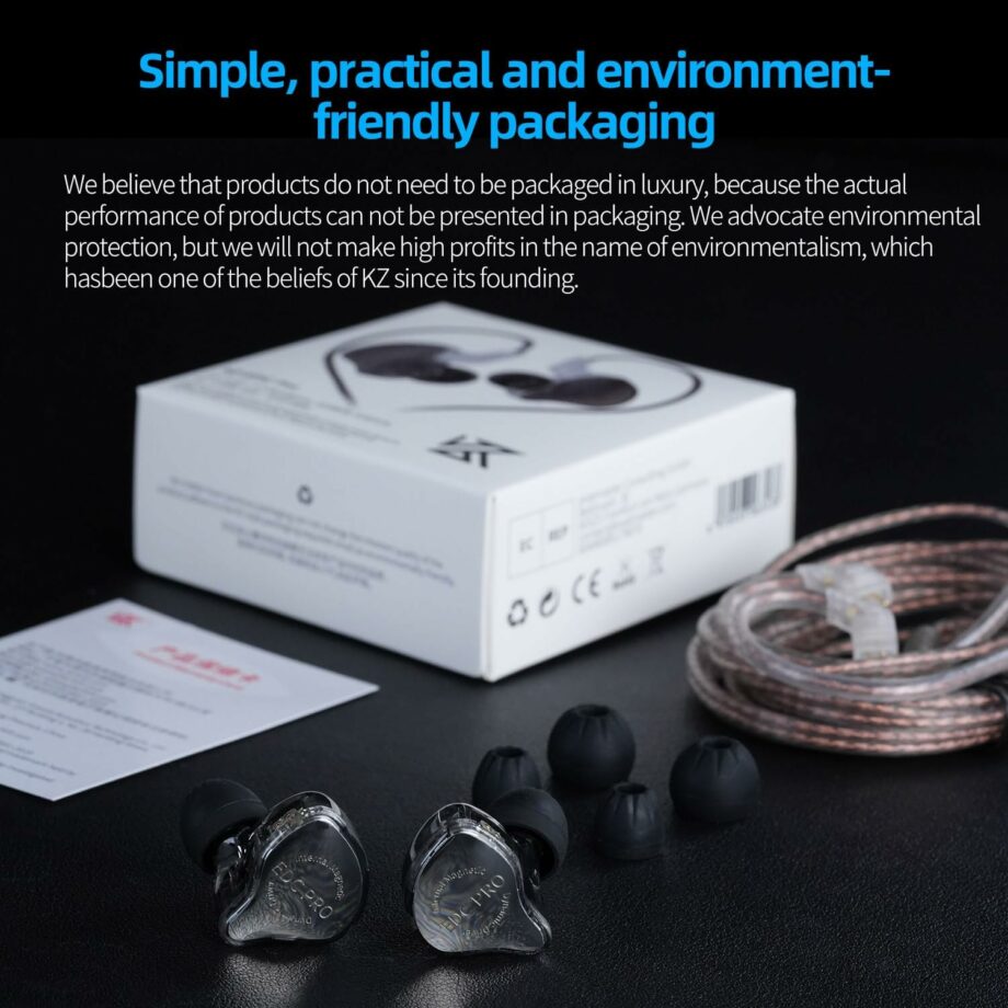 KZ EDC PRO Dynamic Circle Wired IEM Earbuds - No Mic