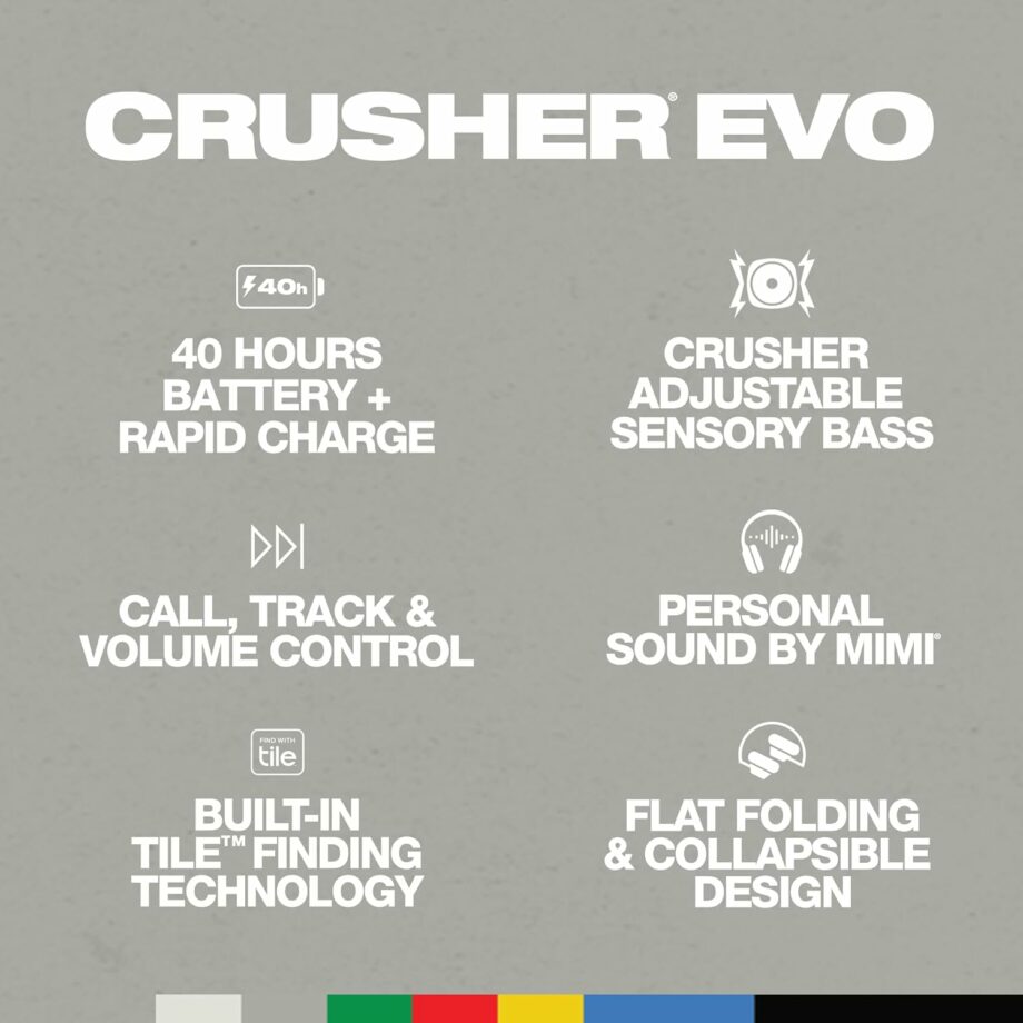 Skullcandy Crusher Evo Over-Ear Wireless Headphones - Bone