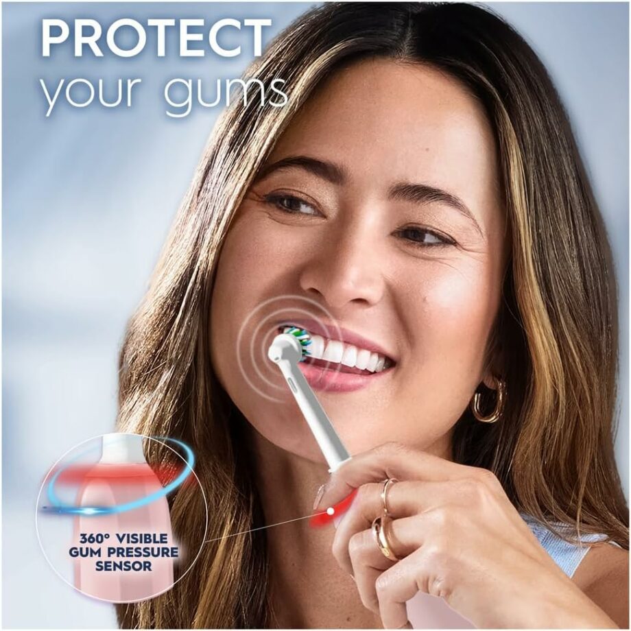 Oral-B Pro Series 3 Electric Toothbrush With 3D White Brush Head, 3 Modes & Travel Case - Pink
