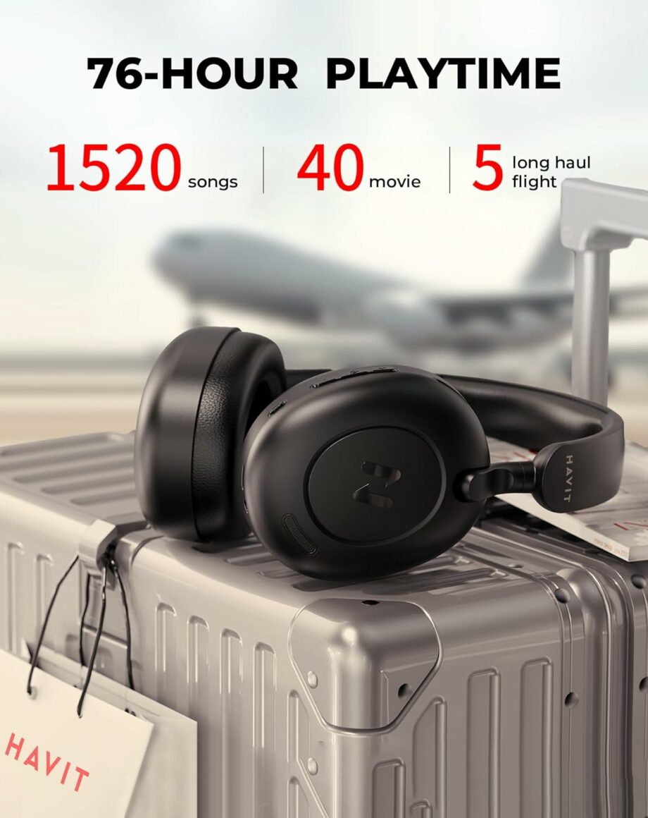 Havit H655 Wireless Active Noise Cancelling Headset - Black