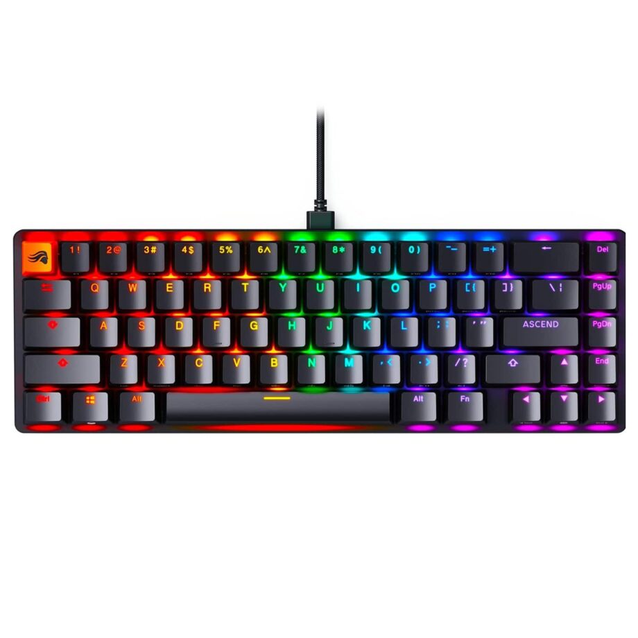 Glorious Gaming GMMK 2-65 Percent Keyboard Included Double Shot Keycaps & Linear Switches - Black