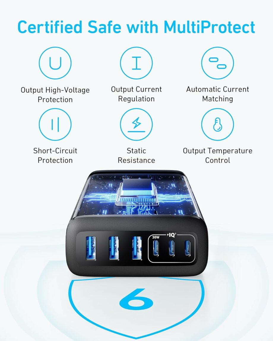 Anker 112W 6-Port Charging Station